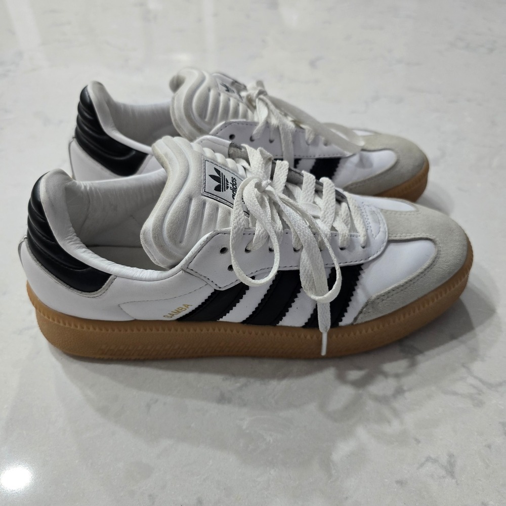 Adidas Samba XLG Shoes - White/Black/Gum - Men's Size 8 - Picture 3 of 9